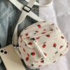 Strawberry Print Square Bag