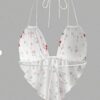 Cherry Printed Halterneck Tank Top