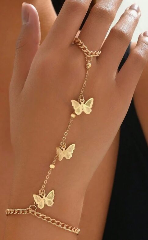 Butterfly Bracelet Ring Combination