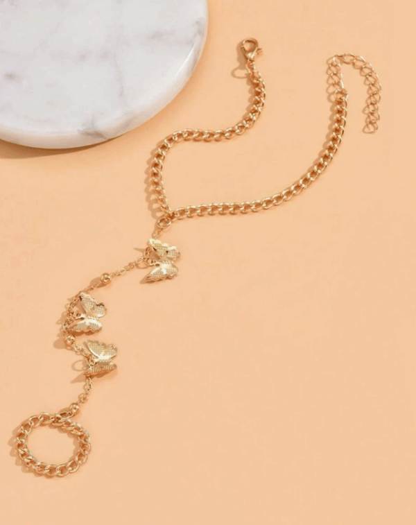 Butterfly Bracelet Ring Combination