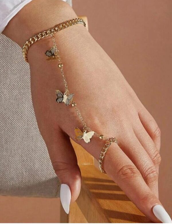 Butterfly Bracelet Ring Combination
