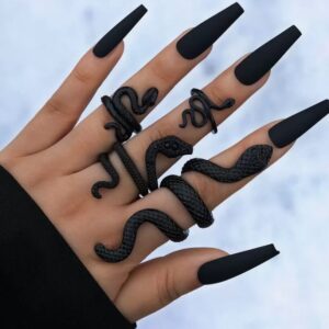 4pcs/set Snake Design Ring