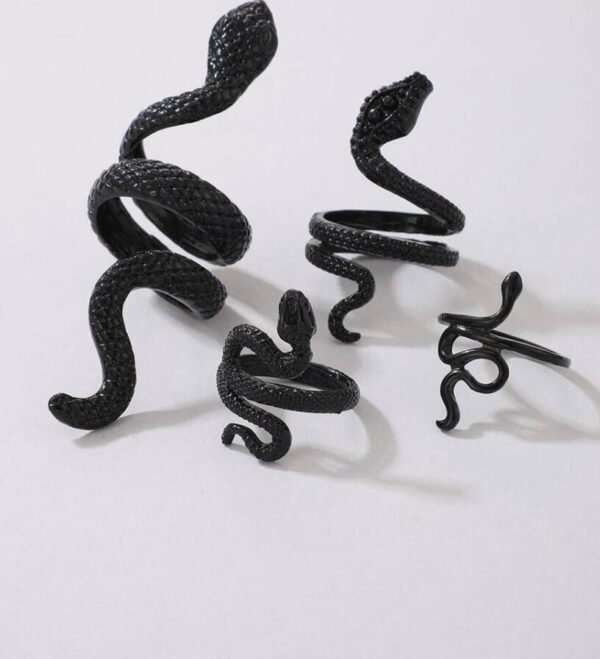 4pcs/set Snake Design Ring