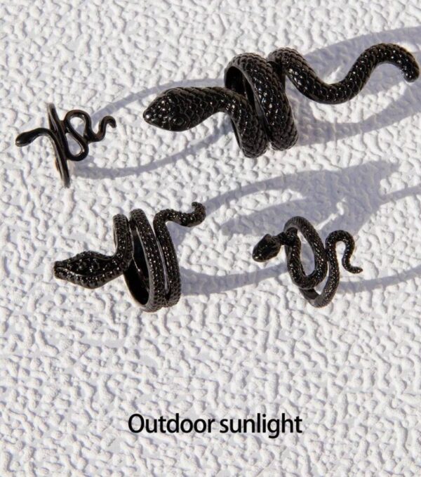 4pcs/set Snake Design Ring