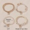 4pcs Bohemian Glass Bead Flower & Butterfly