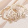 4pcs Bohemian Glass Bead Flower & Butterfly