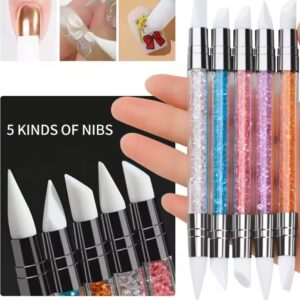 5 pcs Nail Art Silicone Brush
