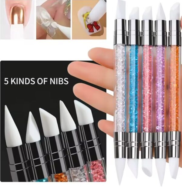 5 pcs Nail Art Silicone Brush