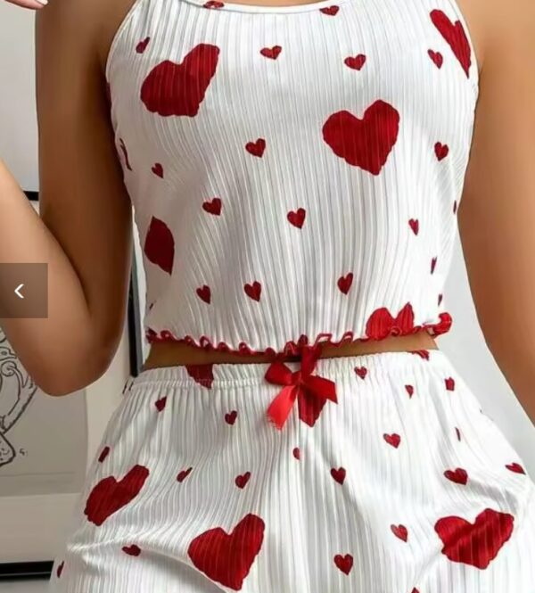 Women’s 2PCS Heart Print Pajama Set