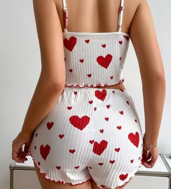 Women’s 2PCS Heart Print Pajama Set
