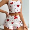 Women’s 2PCS Heart Print Pajama Set