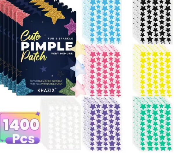 1400pcs Multi-Color Star Acne Patches