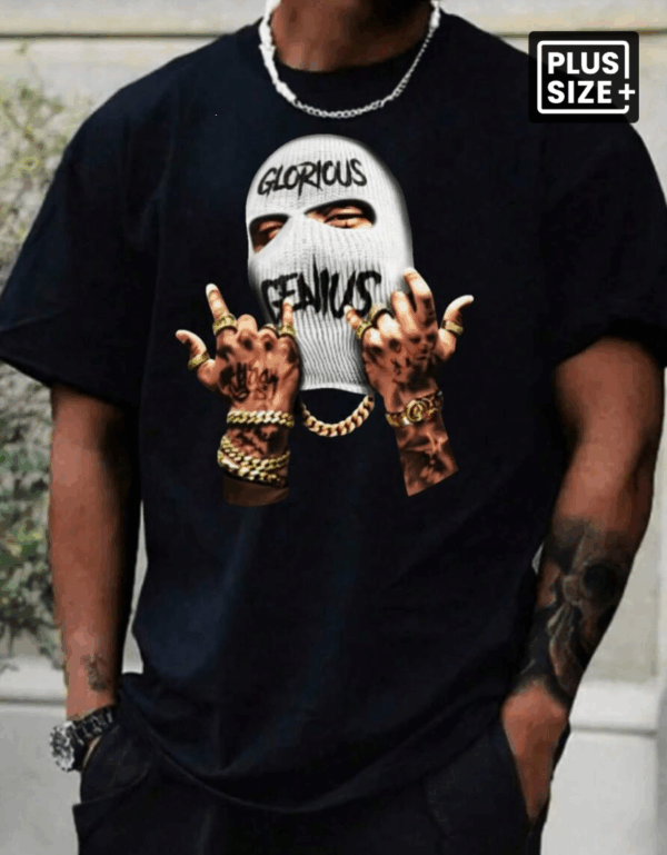 Men’s Fashionable Printed Crew Neck Short Sleeve T-Shirt