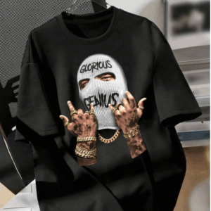 Men’s Fashionable Printed Crew Neck Short Sleeve T-Shirt