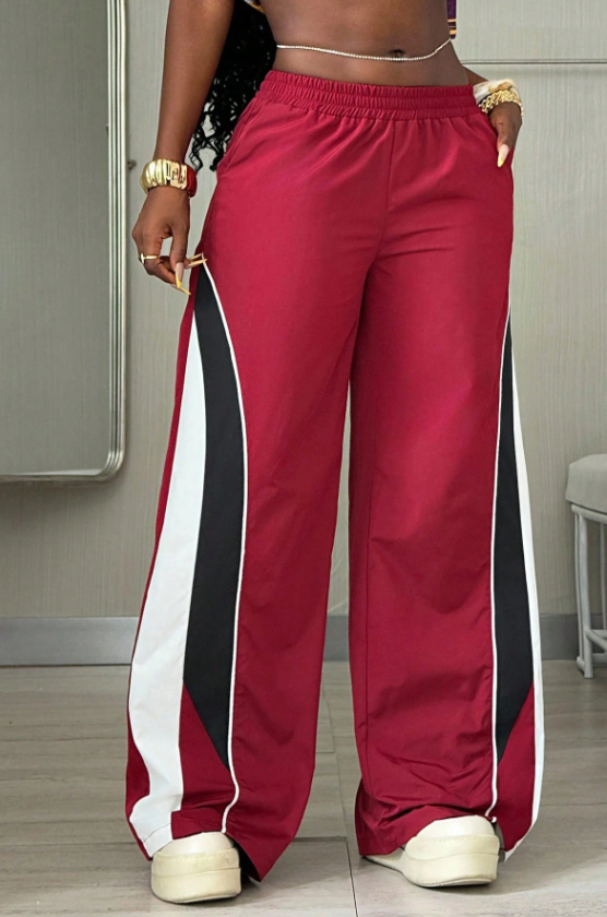 Women’s Color-Blocked Parachute Pants