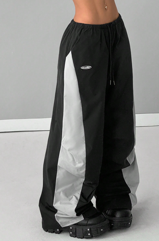 Women’s Color-Blocked Parachute Pants