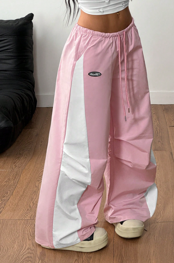 Women’s Color-Blocked Parachute Pants