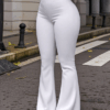 Women’s High Waist Solid Color Bell Bottom Yoga Pants