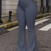 Women’s High Waist Solid Color Bell Bottom Yoga Pants