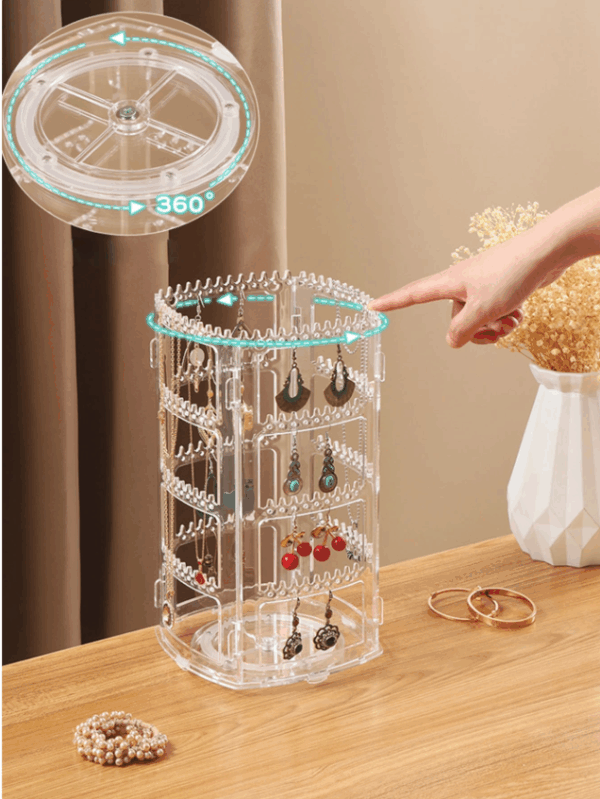 360° Rotating Multi-Layer Jewelry Organizer Stand