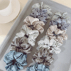 12pcs Women’s Pink & Khaki Solid Scrunchies Set