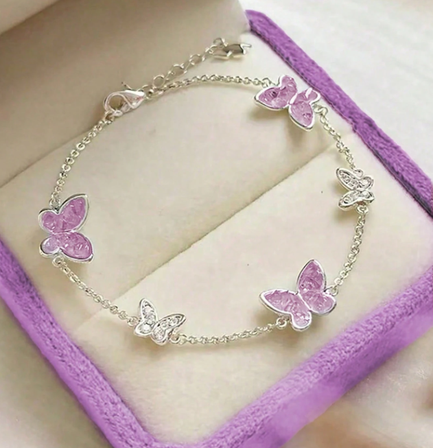 Exquisite Butterfly Crystal Bracelet