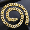 1pc Hip-Hop Ice Crystal Cuban Chain Necklace/bracelet