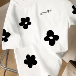 Joysei Men’s Summer Casual Floral & Letter Print T-Shirt