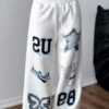 Personalized Print Drawstring Waist Casual Sweatpants