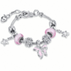 Rhinestone Charm Bead Bracelet