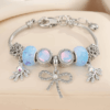 Rhinestone Charm Bead Bracelet