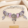 Rhinestone Charm Bead Bracelet