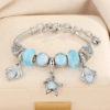 Rhinestone Charm Bead Bracelet
