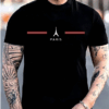 Homme Men’s Letter Print Short Sleeve T-Shirt