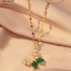 Zirconia Butterfly Pendant Necklace