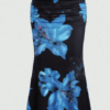 Women’s Floral Print Pleated A-Line Maxi Skirt