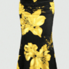Women’s Floral Print Pleated A-Line Maxi Skirt