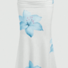 Women’s Floral Print Pleated A-Line Maxi Skirt