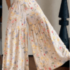 Women’s Summer Lightweight Ditsy Floral Wide-Leg Pajama Pants
