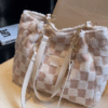 Plaid Pattern Stylish Tote Bag for Women