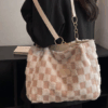 Plaid Pattern Stylish Tote Bag for Women