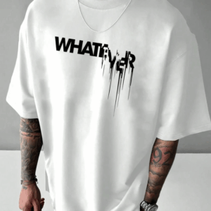 Men’s Letter Print Round Neck Casual T-Shirt