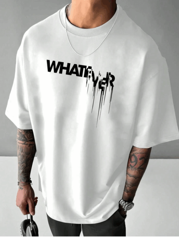 Men’s Letter Print Round Neck Casual T-Shirt
