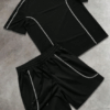 Men’s Letter Print T-Shirt & Drawstring Shorts Set
