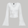 Women’s Front Tie Bell Sleeve T-Shirt