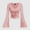 Women’s Front Tie Bell Sleeve T-Shirt