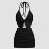 Women’s Fashion Bikini Top & Mini Ruched Skirt Set