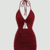 Women’s Fashion Bikini Top & Mini Ruched Skirt Set