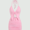 Women’s Fashion Bikini Top & Mini Ruched Skirt Set