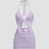Women’s Fashion Bikini Top & Mini Ruched Skirt Set